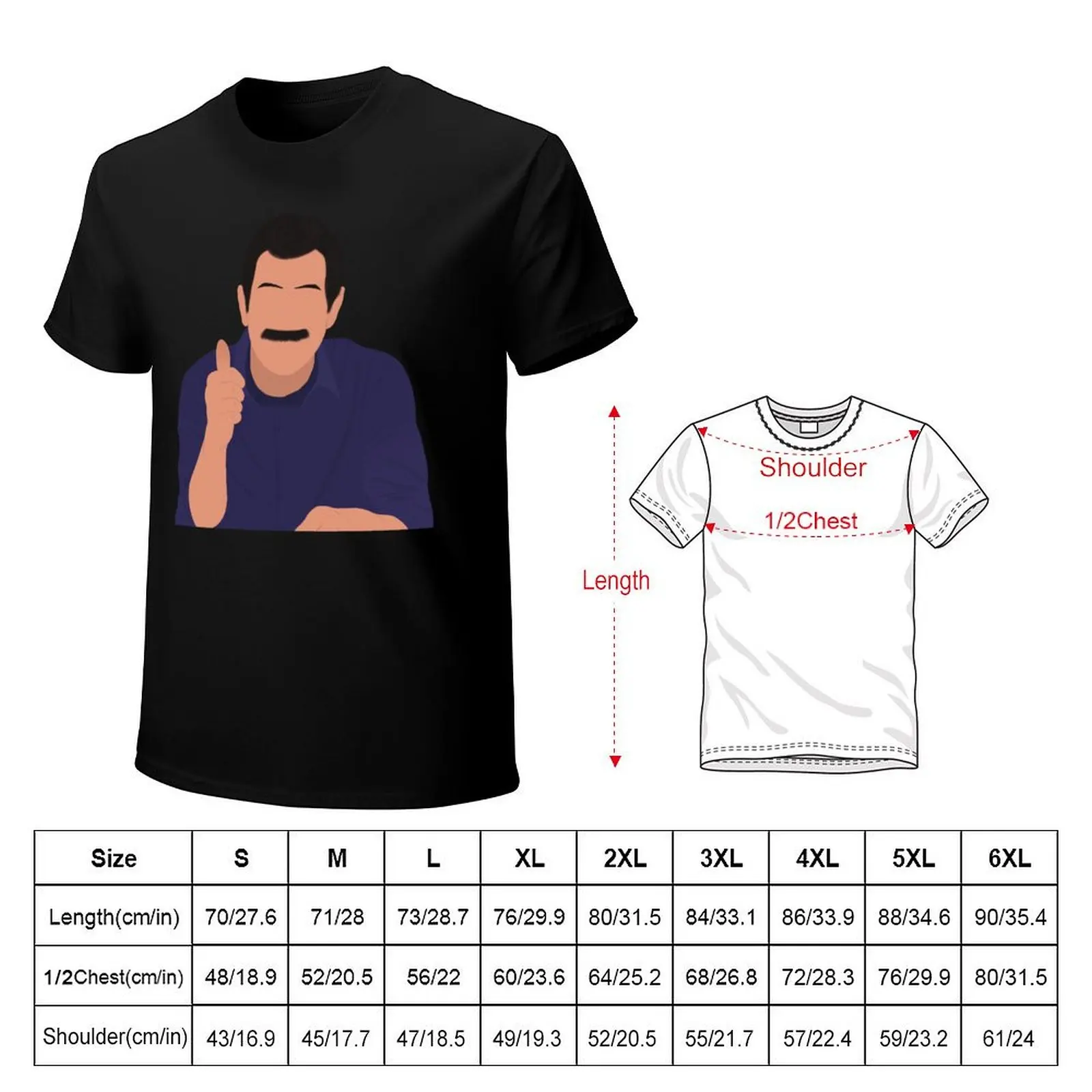 Modern Family Phil Thumbs Up Mustache Fan Art T-Shirt Plus Size Summer Short Sleeve T-Shirt