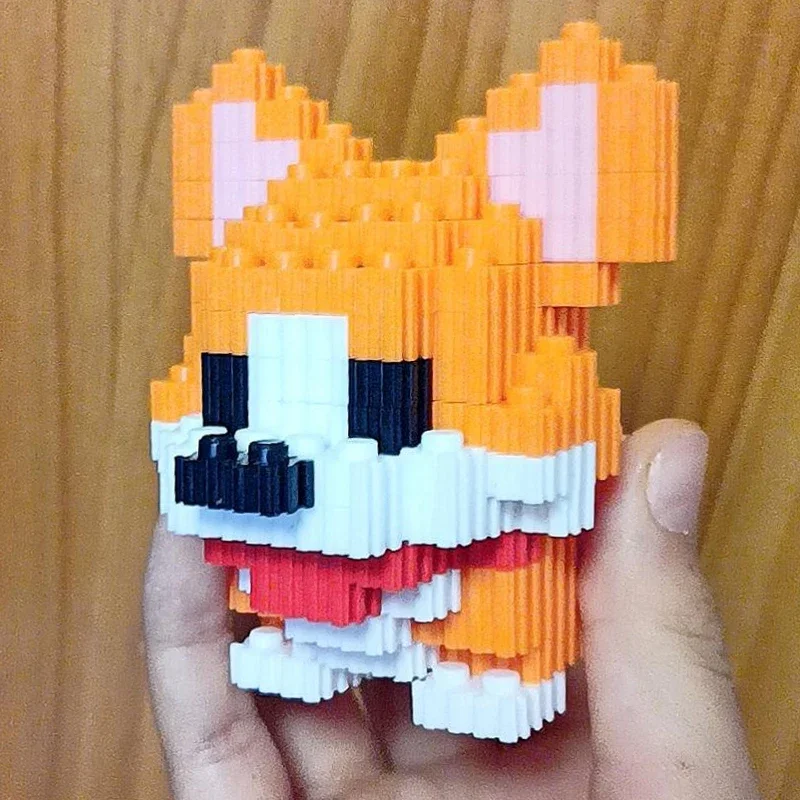 SC Animal Shiba Inu Husky Corgi Schnauzer Dachshund Poodle Doberman Samoyed Dog Pet Mini Magic Blocks Bricks Building Toy No Box