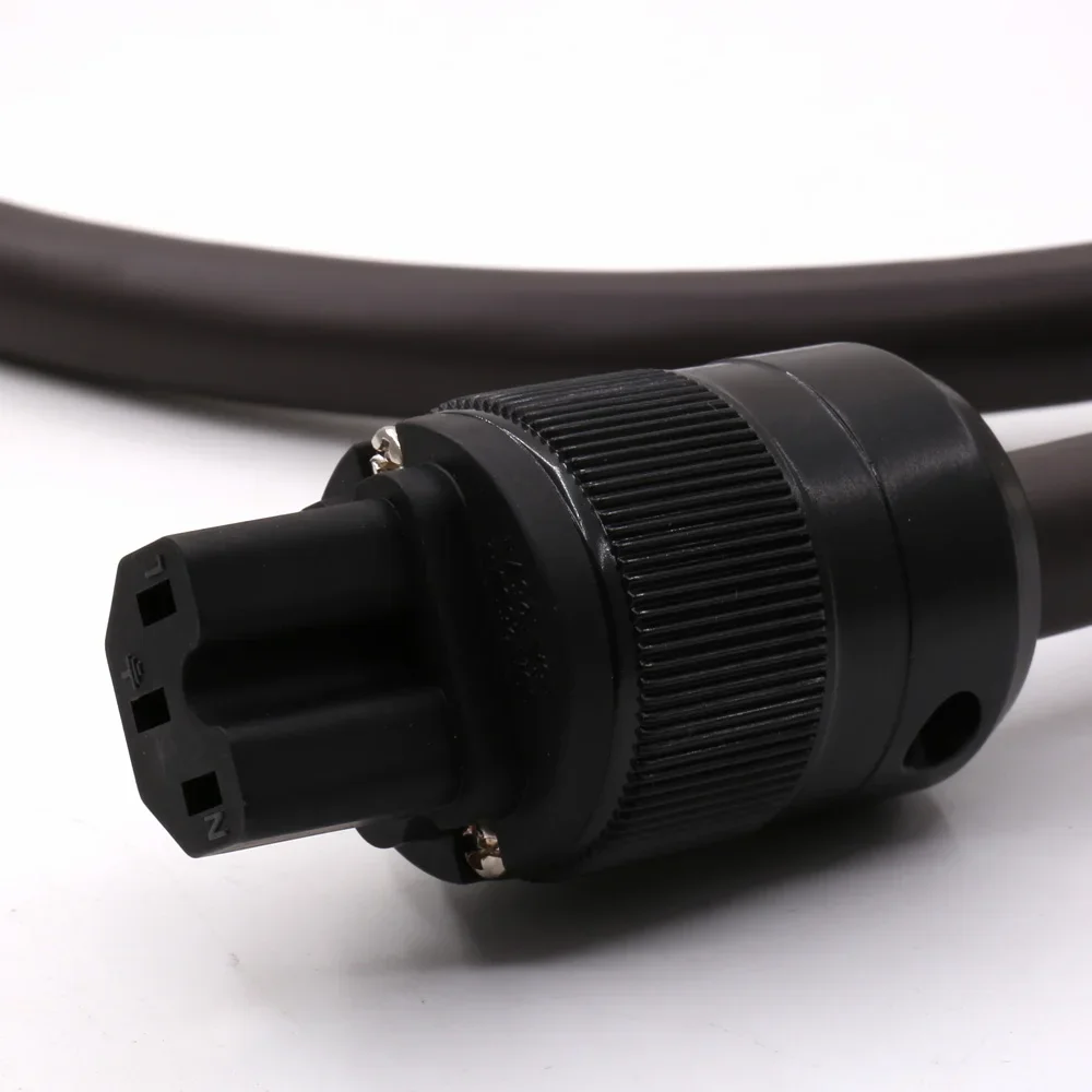 Viborg VP1606 HiFi OFC RISR 6MM square AC Power cord Cable With Gold Plated EU Power plug for amp cd