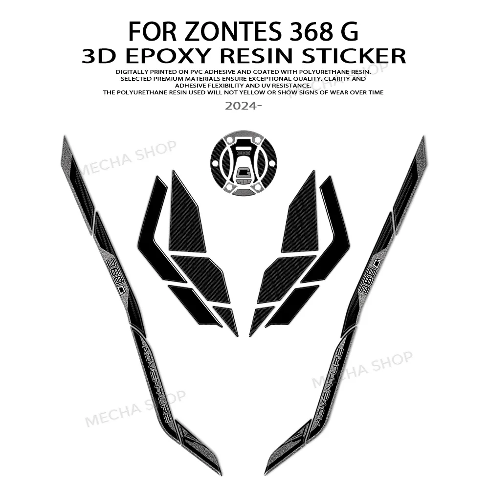

3D Stickers for Zontes 368G 2024-2026 Passenger Handle Protection Fuel Cap Decal
