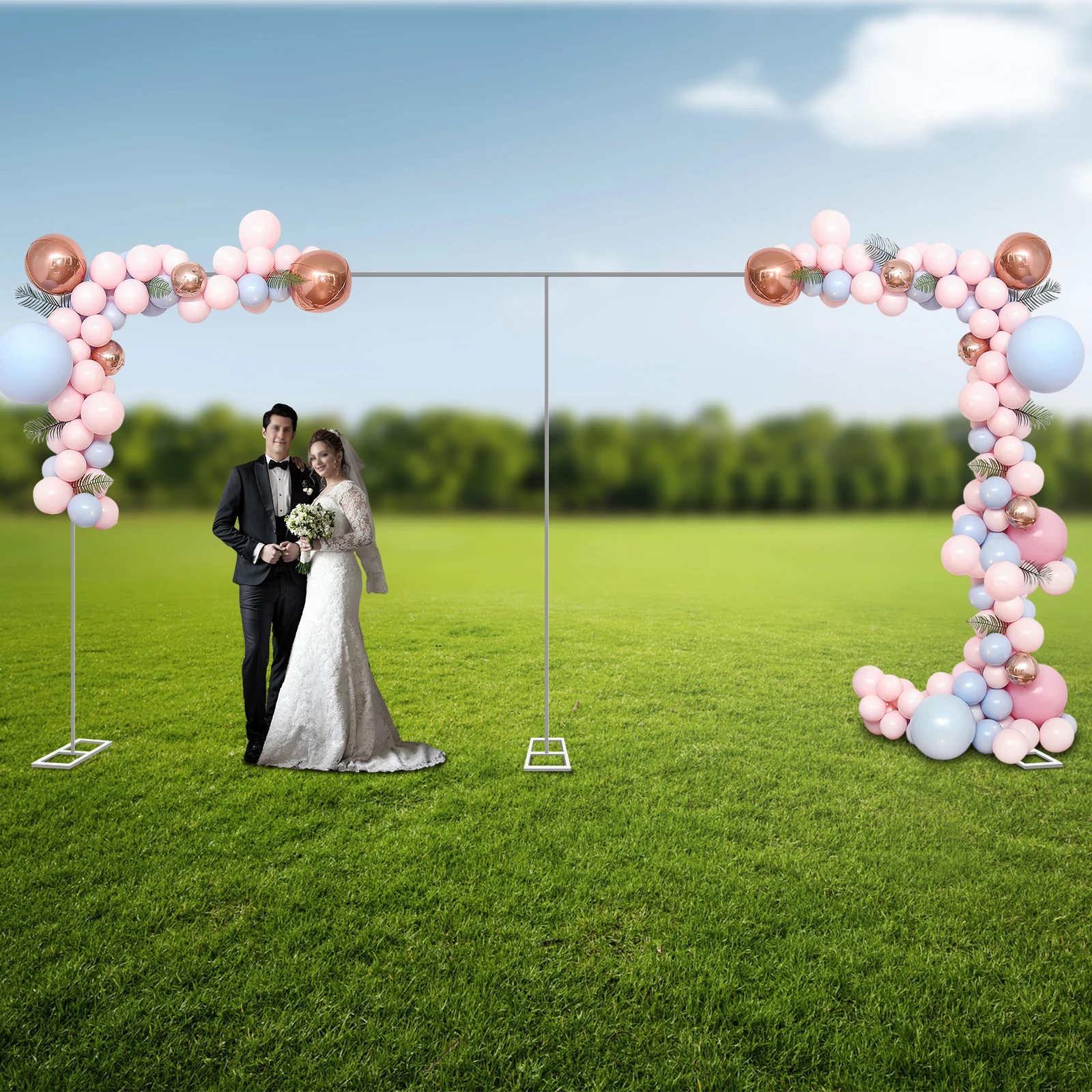 

3x6M Wedding Arch, Metal Iron Backdrop Stand, Wedding Birthday Party Decor, Balloon Frame, Garden Flower Plants Rack Pipe Kit
