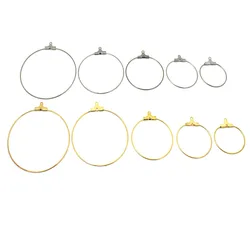 Boucles d'oreilles créoles en acier inoxydable, fermoir suspendu, fils d'oreille, crochets, résultats de boucle d'oreille cercle bricolage, accessoires exécutifs de bijoux, 20 pièces par lot