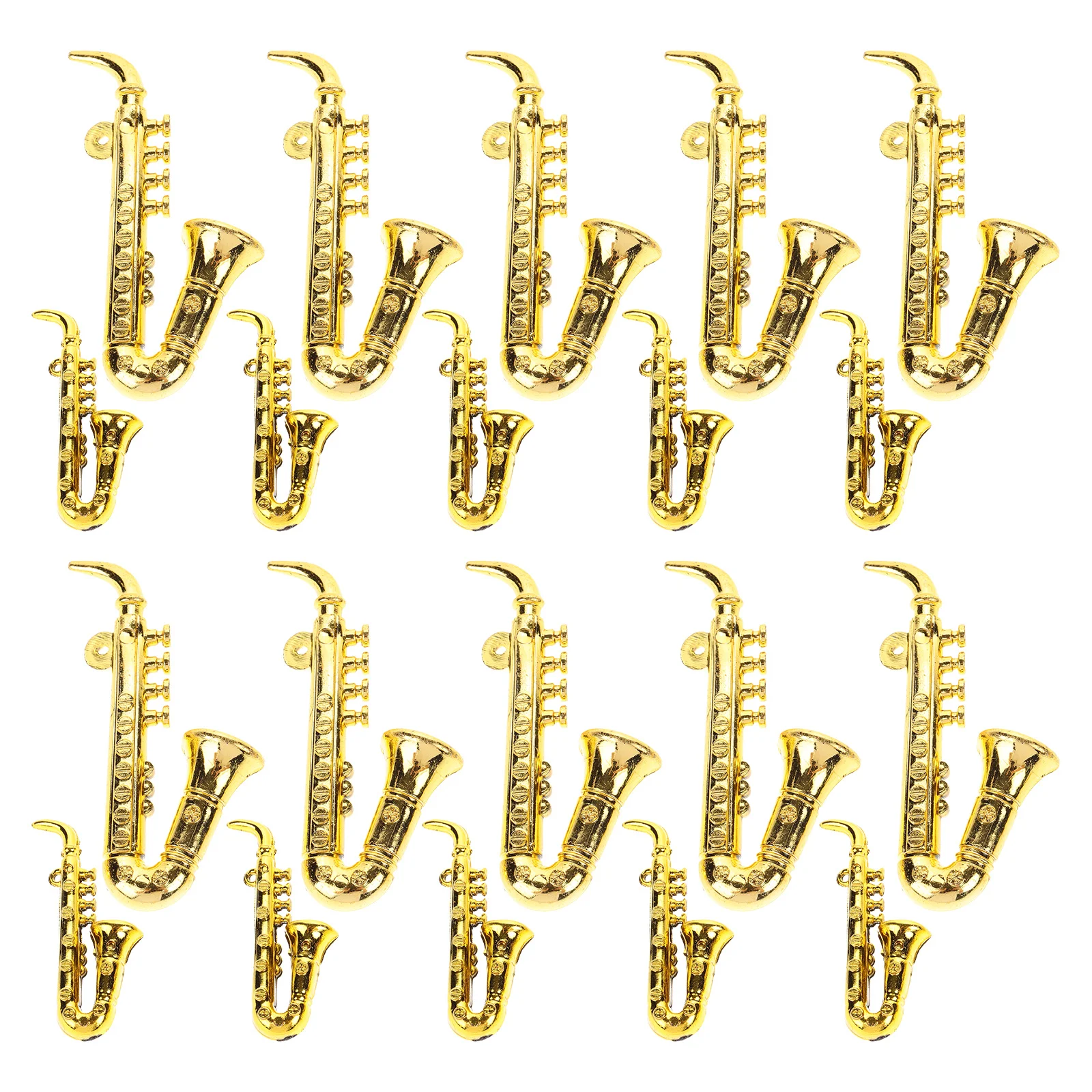 20 Pcs Saxophone Charm Mini Instruments Toy Musical Model Decoration Decorations for Party Plastic