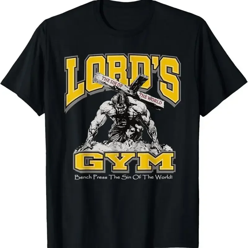 Lords Gym Bench Press The Sin Of World Christian Jesus T Shirt