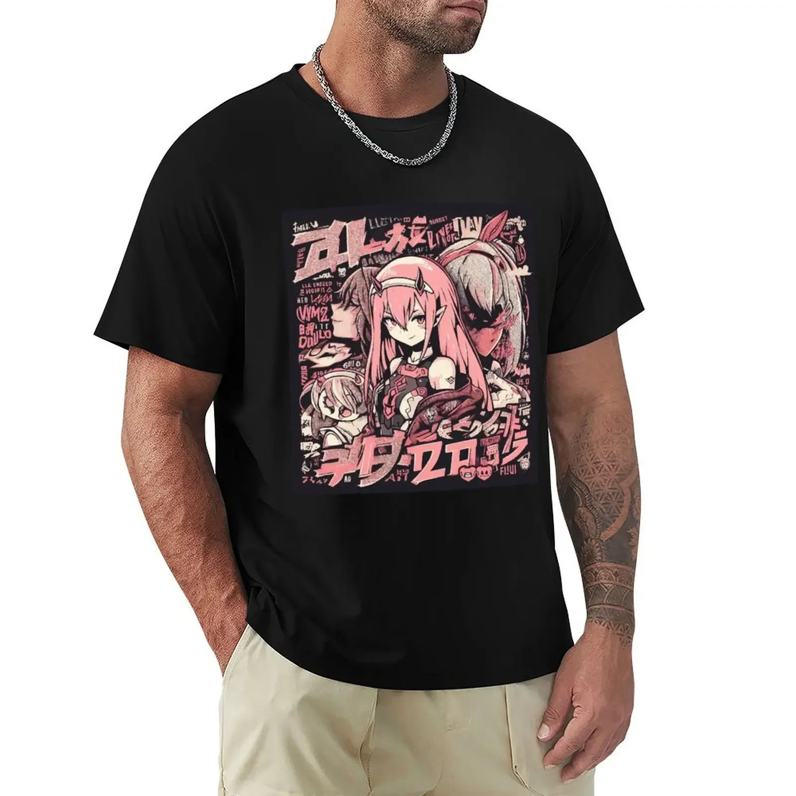 Zero Two's Essence T-Shirt summer top plain mens plain t shirts