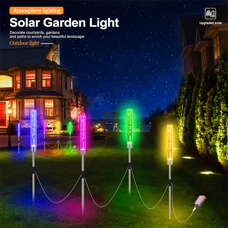 

Солнечный уличный светильник, 4 шт., светодиодный светильник на солнечной энергии для газона, садовый фонарь, водонепроницаемое ландшафтное освещение для двора, кемпинга, дорожки, декор