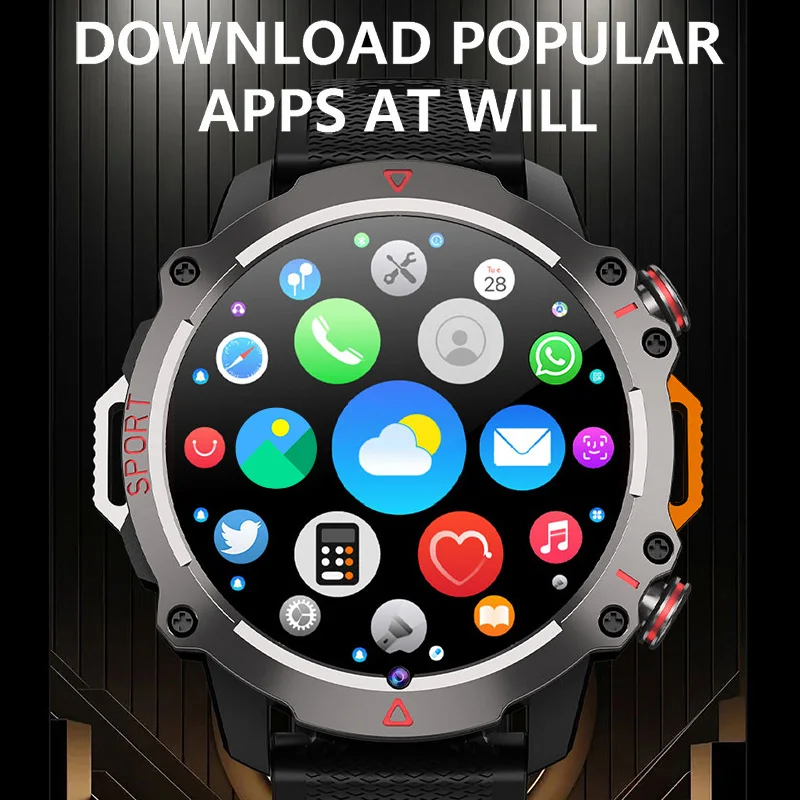 4G LTE Smartwatch 1.5 "GPS HD كاميرا واي فاي 4G بطاقة SIM وعرة 16GB-ROM Play Store APP تحميل الرجال النساء أندرويد ساعة ذكية 2024