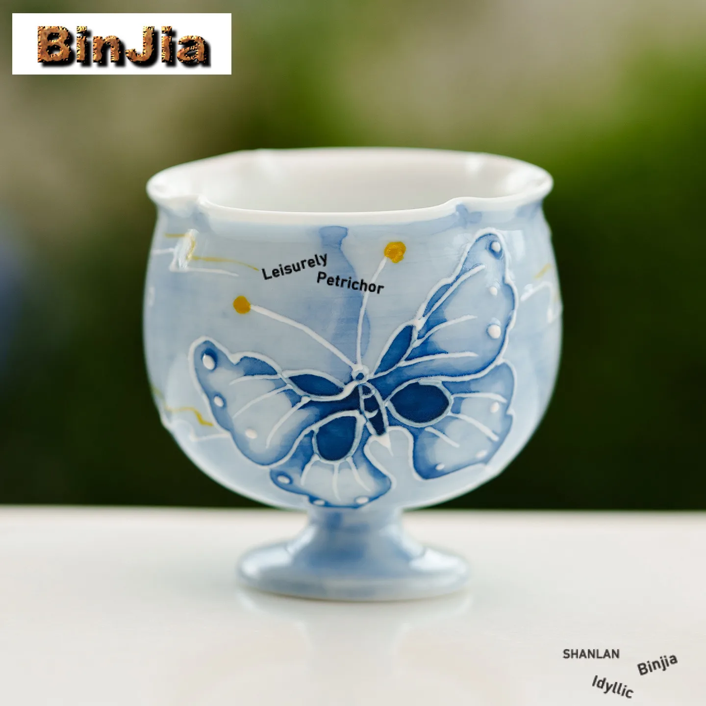 

45ml Hand Painted Butterfly Teacup Creative Tea Bowl Cute Cup Tea-tasting Personal Cup Jianzhan Master Cups For Tea Supplies
