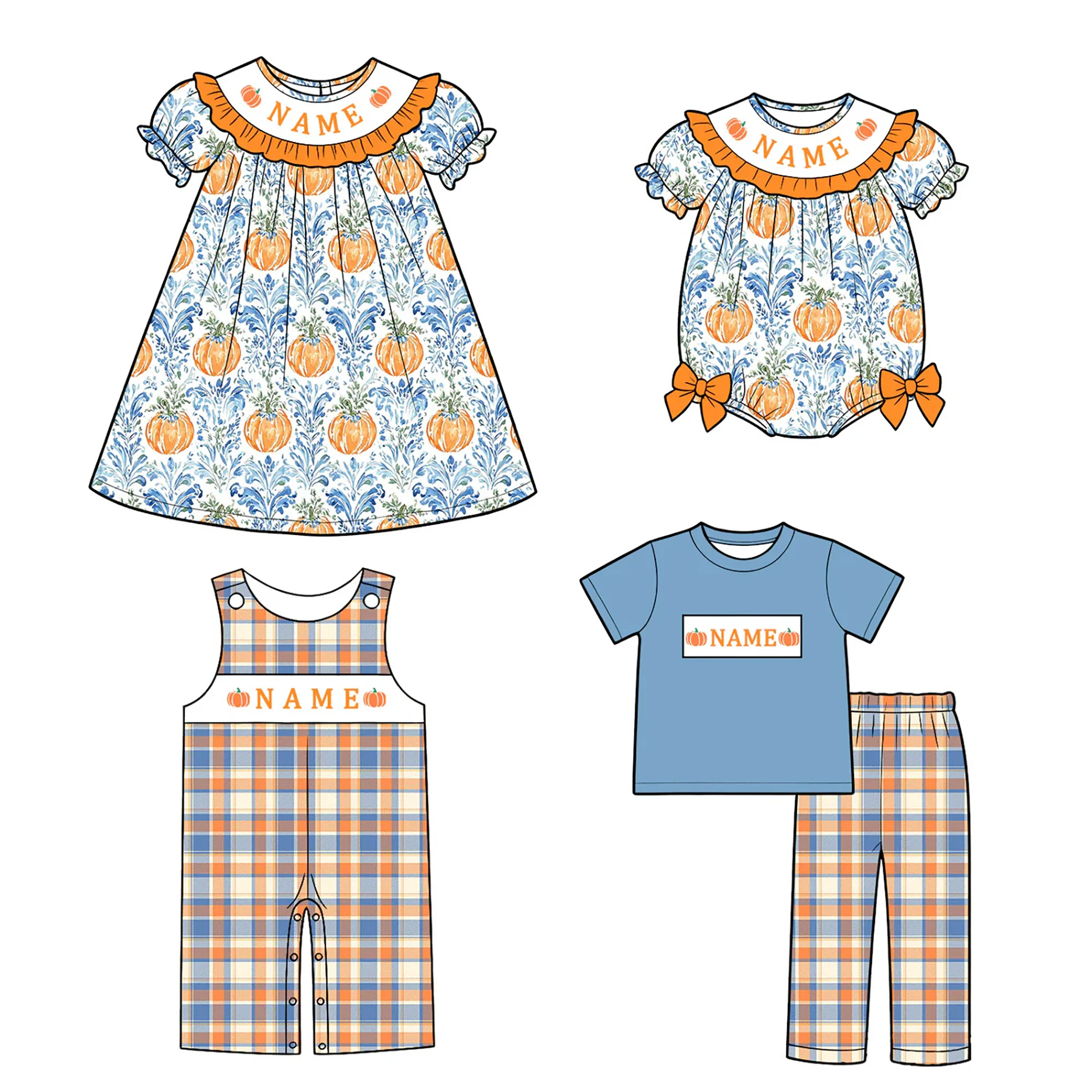 Baby Clothing Name - Personalized Name Print Toddler Kids Fall