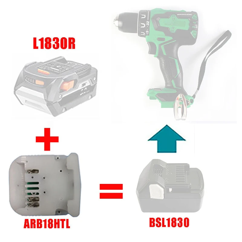 L1830R convertitore adattatore per AEG RIDGID li-ion batteria per Bosch per Makita per DeWalt per Milwaukee per Hitachi Worx Power Tool