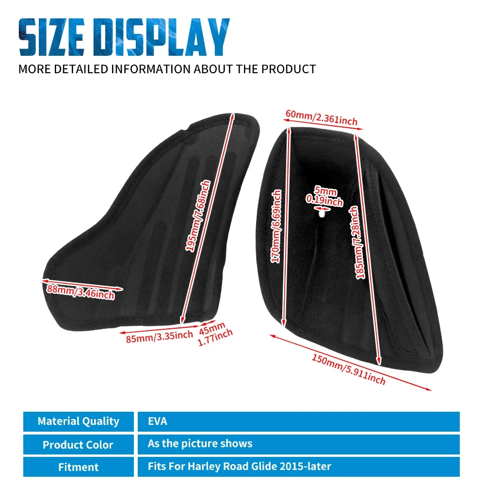 Motorcycle Compartment Liners Tool Box Storage Bag Left Right Inner Pad For Harley Touring Road Glide FLTRX FLTRXSE 2015-Up 2PC - Image 6