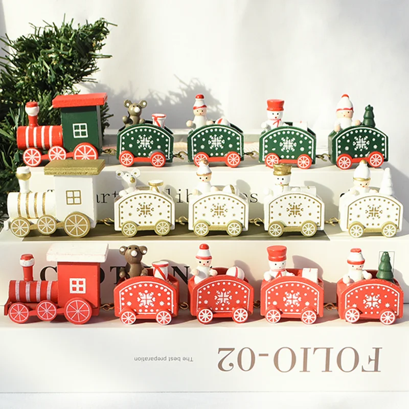 

Christmas Wooden Train Ornaments Merry Christmas Decoration for Home 2023 Xmas Gifts Supplies Noel Natal Navidad New Year 2024