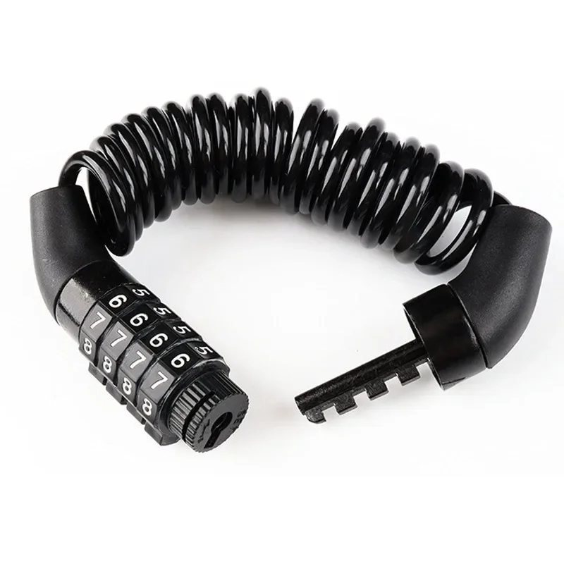 

4-Digit Password Anti-Theft Durable Cable Chain Portable Safety Wire Rope for Bicycle Motorcycle Helmet Lock