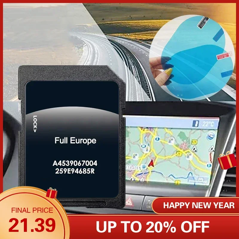 

16GB for Smart 453 mit Cool & Media Navigation Car 2023 GPS SD Card Full Europe A4539067004 Map Sat Nav Free Shipping