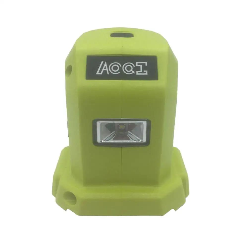 DC14.4-18V DIY Battery Adapter For Ryobi One+ 18V Li-ion Battery P743 Dual USB LED Light Power Tools Part