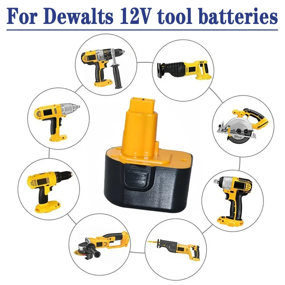 12V For Dewalt NI-MH Power Tool Battery 6800mAh DW9072 DW9071 DC9071 DE9037 DE9071 DE9072 DE9074 DE9075 152250-27