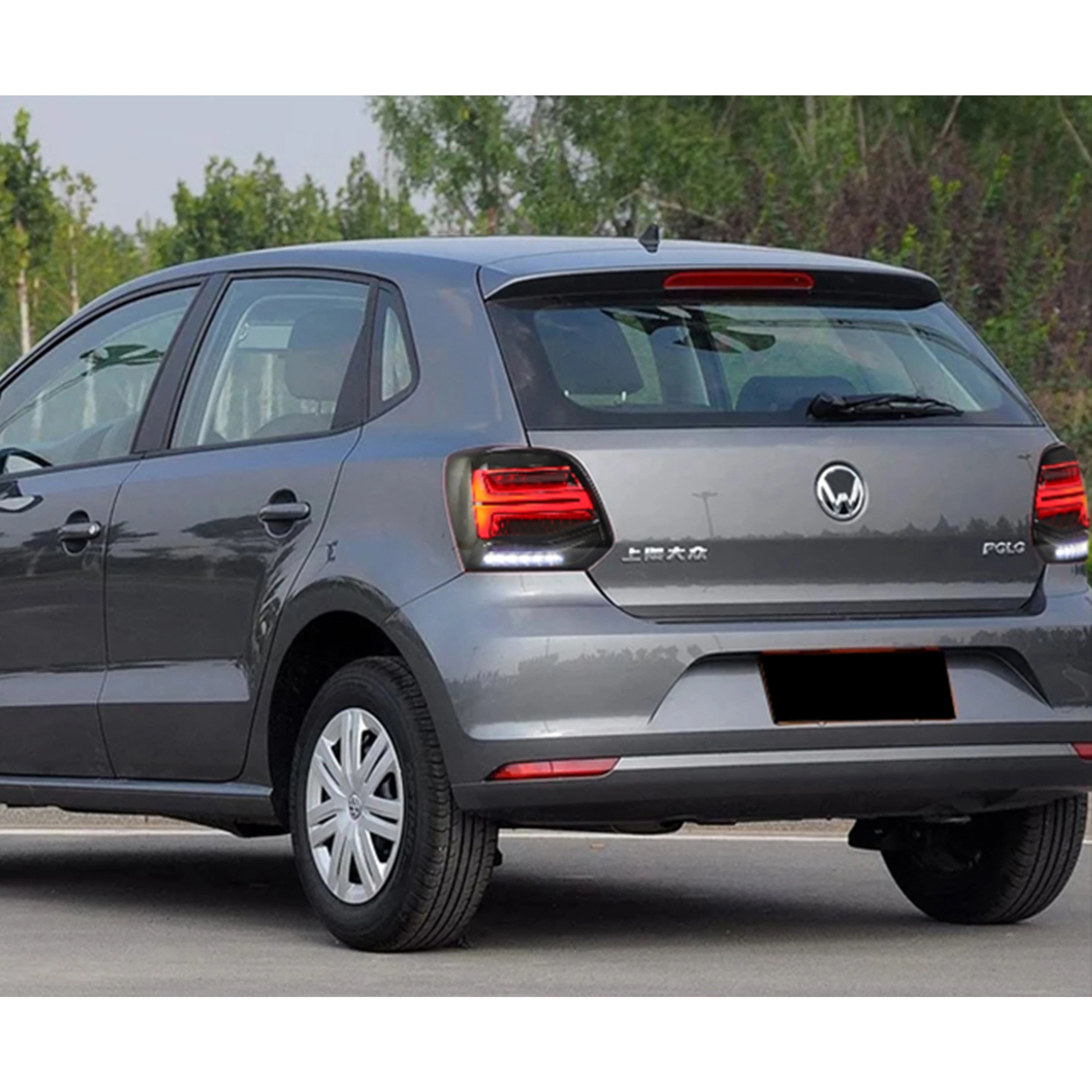 أضواء خلفية LED لسيارة Volkswagen VW Polo 5 Polo MK5 6R 6C 2009-2017 مجموعة المصابيح الخلفية لإشارة الانعطاف المتتابعة (غير تناسب 1.2 TSI/R) #4