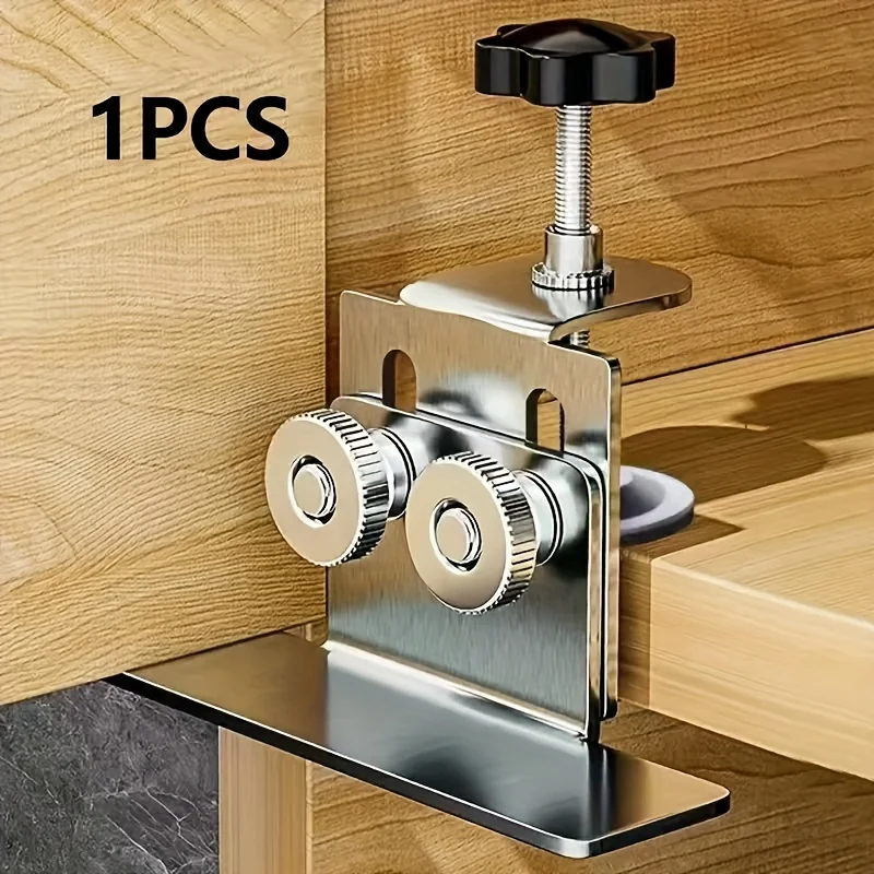 

Регулируемый локатор для установки дверей шкафов, вспомогательный инструмент, стальной монтажный держатель, зажим для подвесных дверей шкафов, для деревообработки