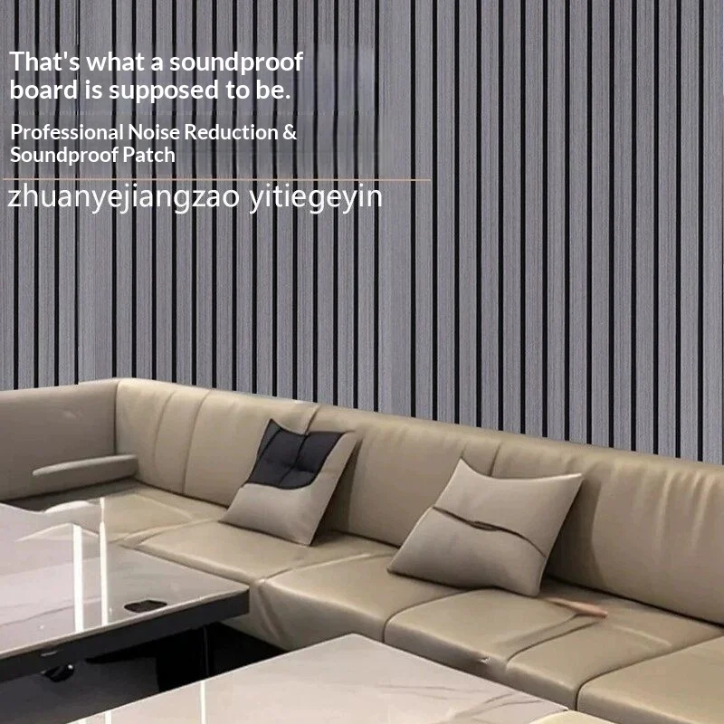 Panel Acústico Moderno de Fibra de Poliéster y Madera, Autoadhesivo, para Sala de Música, KTV, Cine, Dormitorio, Decoración del Hogar, Novedad, Nuevo, para Interiores
