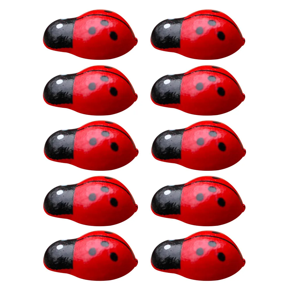 100Pcs Wooden Mini Animal Figurines For Mini Garden Decoration Art Teacher Ladybug Miniatures Potted Plants