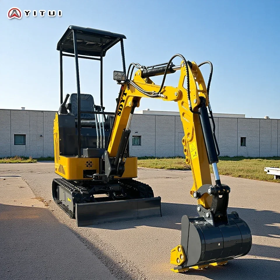 محرك كوبوتا عالي الجودة حفارة صغيرة منزلية متعددة الوظائف مزرعة وبستان عالية الكفاءة 1.5 طن حفارات صغيرة