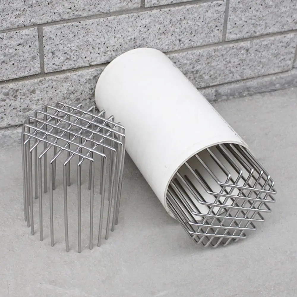 Round Roof Floor Drain Anti-blocking Stainless Steel Balcony Drainage Cover Large Displacement Rooftop Rain Pipe Cap