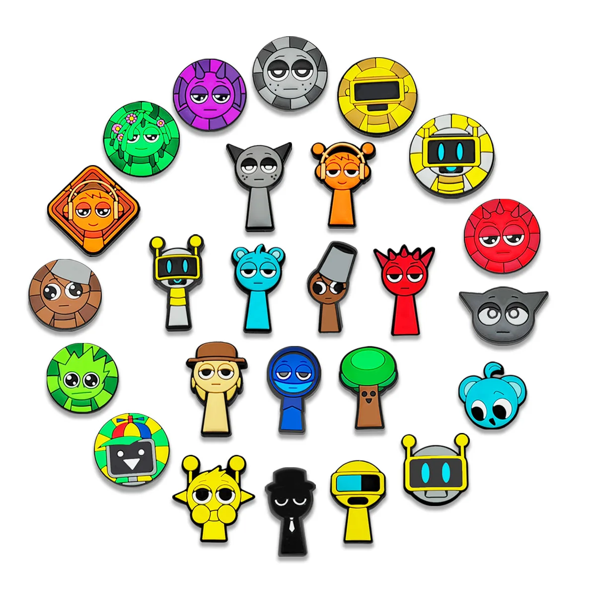 25Pcs Cartoon Shoe Charms for Croc Clogs Sandals Bracelet Wristband Slippers, Different Shoe Decoration Charms for Party Favor