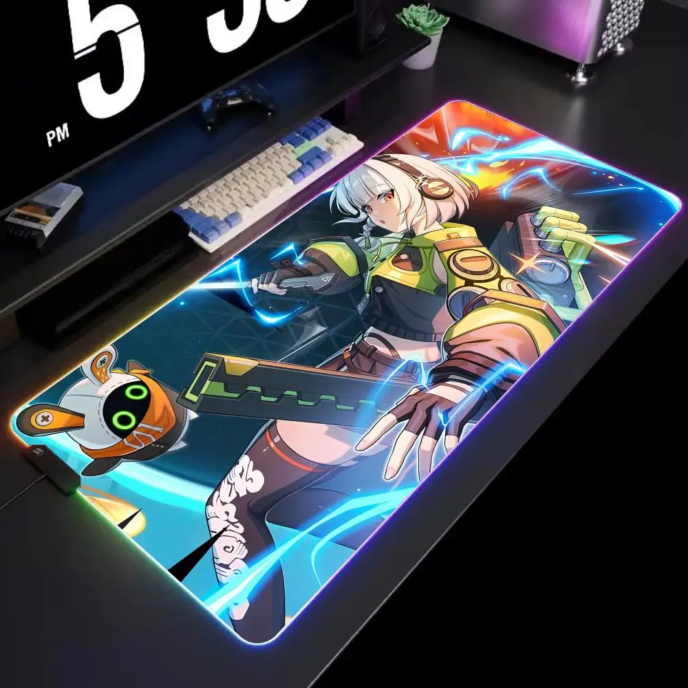 

anby demara Mouse Pad Gamer Rgb Desk Mat Back Light Led Mousepad Setup Gaming Accessories Deskmat Big Mousepad