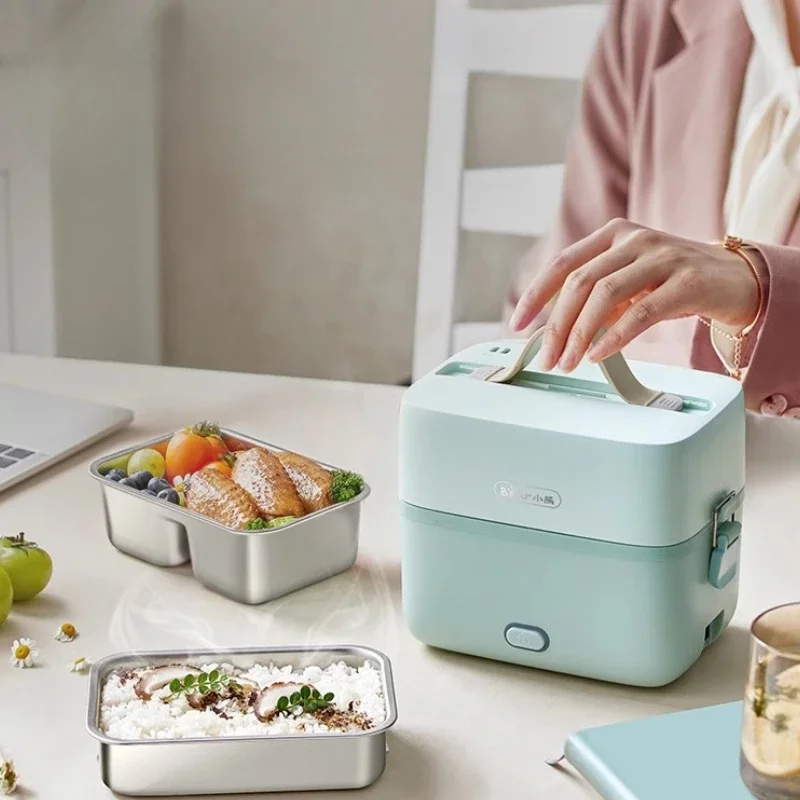 The new electric lunch box insulation can be plugged in for heating, self-heating cooking hot rice artifact,  office workers