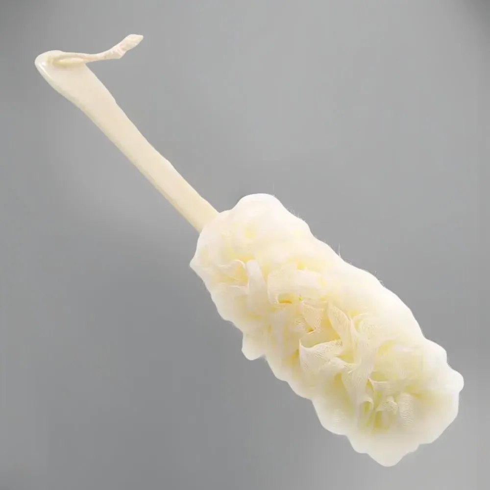 

"Large Long-Handled Bath Brush for Deep Cleansing and Ultimate Relaxation, Back Scrubbing Tool with Detachable Flower Bath Ball"