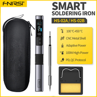 FNIRSI HS-02 Portable Smart Soldering Iron Welding Solder 100-450℃ Adjustable Temperature PD 100W 24V Solder Station Repair Tool