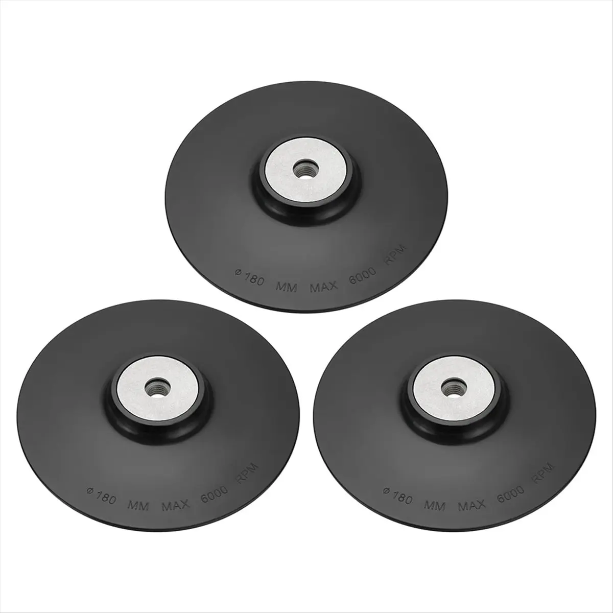 AT16 3pcs Plastic Angle Grinder Backing Pad Compatible with M14 Internal Thread Disc Sander Angle Grinder 180mm Diameter