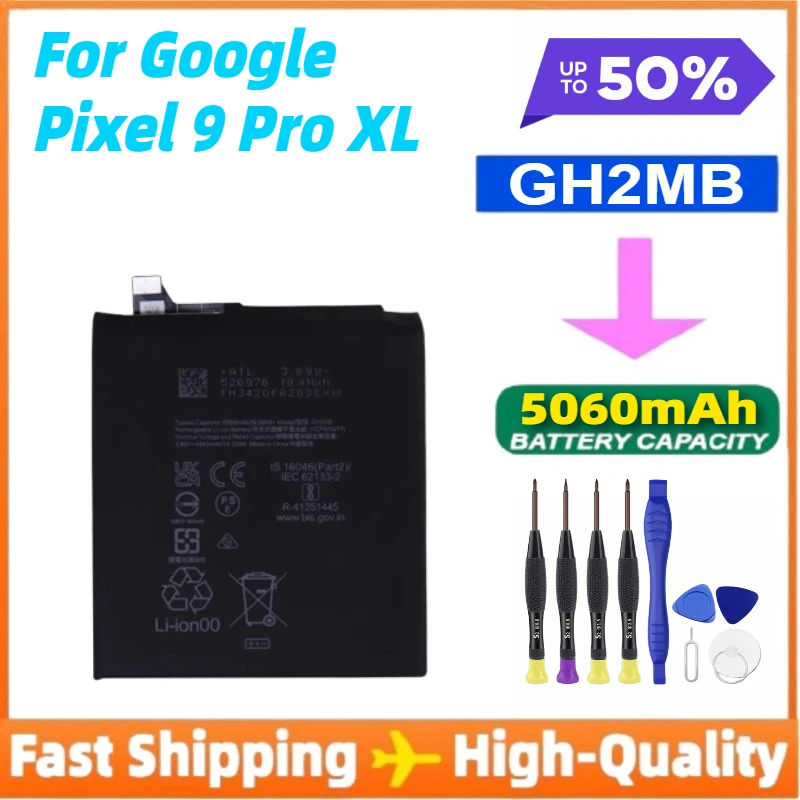 GH2MB Replacement Battery for Google Pixel 9 Pro XL Mobile Phone Bateria Battery+tools