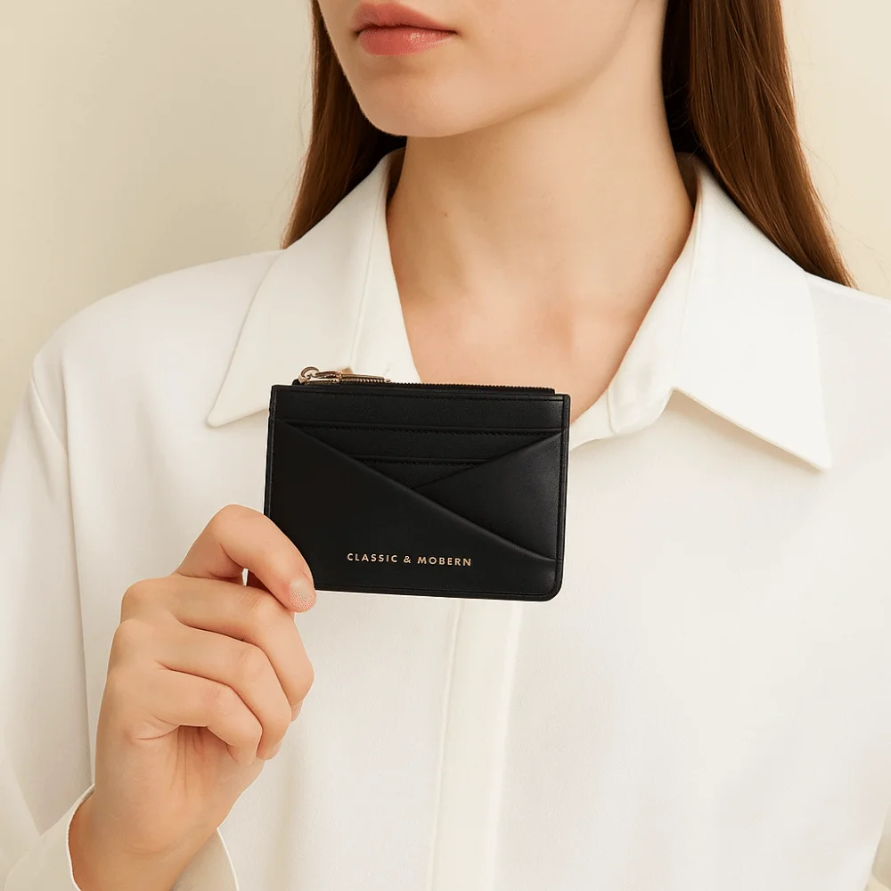 Simple Solid Color Short Wallet Korean Style Ultra Thin Coin Purse Clutch Multi-function PU Leather Card Holder Outdoor