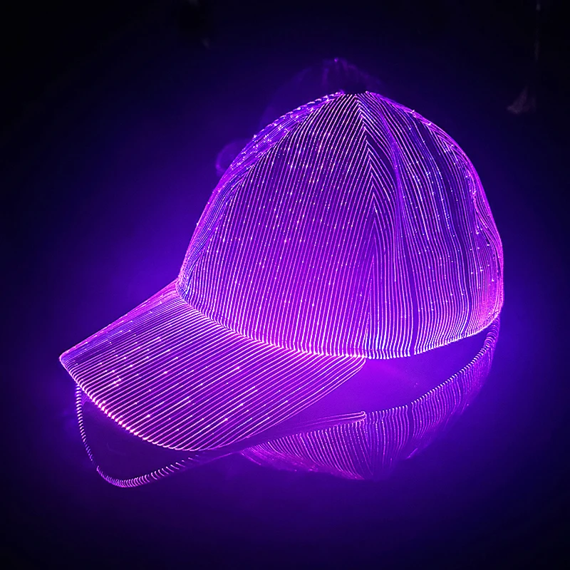 LED Fiber Optic Neon Fischer Hut Leuchtende Farbwechsel Eimer Hut Nachtclub Konzert Bar Requisiten Hiphop Dance Bühne Zeigen Dekor – Detail 31