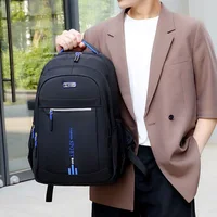 Unisex Large Capacity Backpack, Business Travel Laptop Bag, Multi-Compartment Design, Adjustable Straps, Ideal for Work Leisure - Image 6
