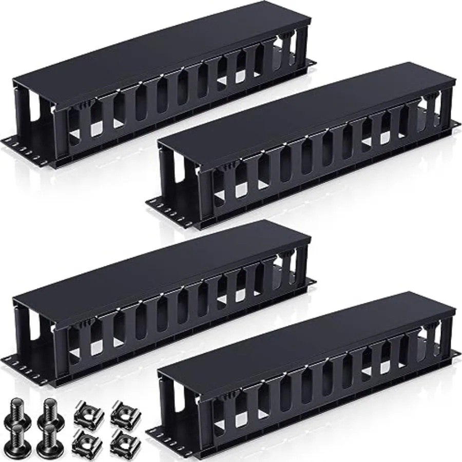 

Pcs u 19 Inch Horizontal Cable Management Panel 1 Slot Rack Cable Organizer with Removable Cover for Server and Network Rack