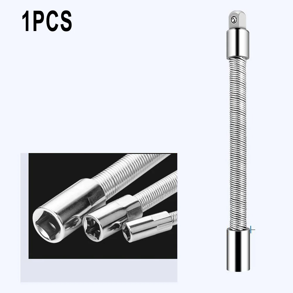 1pcs 1/4\'\' 3/8\'\' 1/2\'\' Flexible Socket Adapter Extension Rod Ratchet Wrench Driver Socket For Electrical Spanner Drill Tools