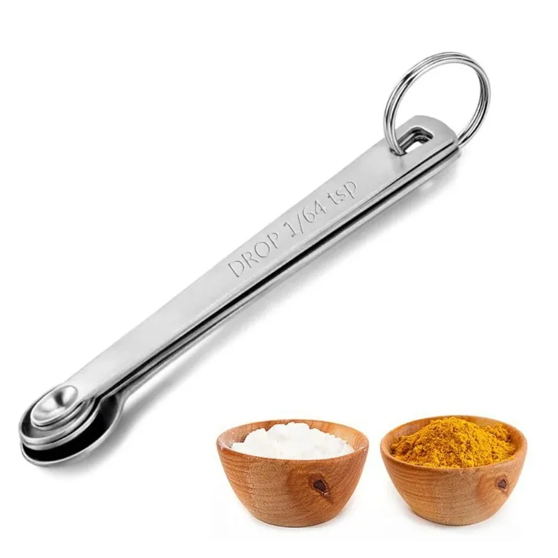5pcs/Set Small Measuring Spoon Stainless Steel Coffee Tea Seasoning Multiple Size Kitchen Tools - view 5