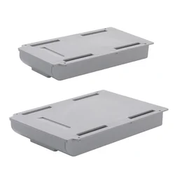 2 Pcs Drawer Storage Box Desk Table Bottom Organizer Drawers Under Pen Holder Pull-out Hidden Sundries Stationery The Desktop