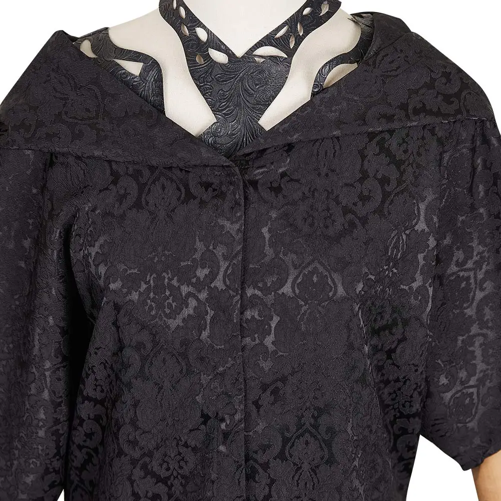 Heks Rio Vidal Cosplay Zwarte Jurk TV Dagboek Van Agatha Kostuum Vrouwen Vermomming Jas Mantel Rok Outfits Vrouwelijke Halloween Pakken