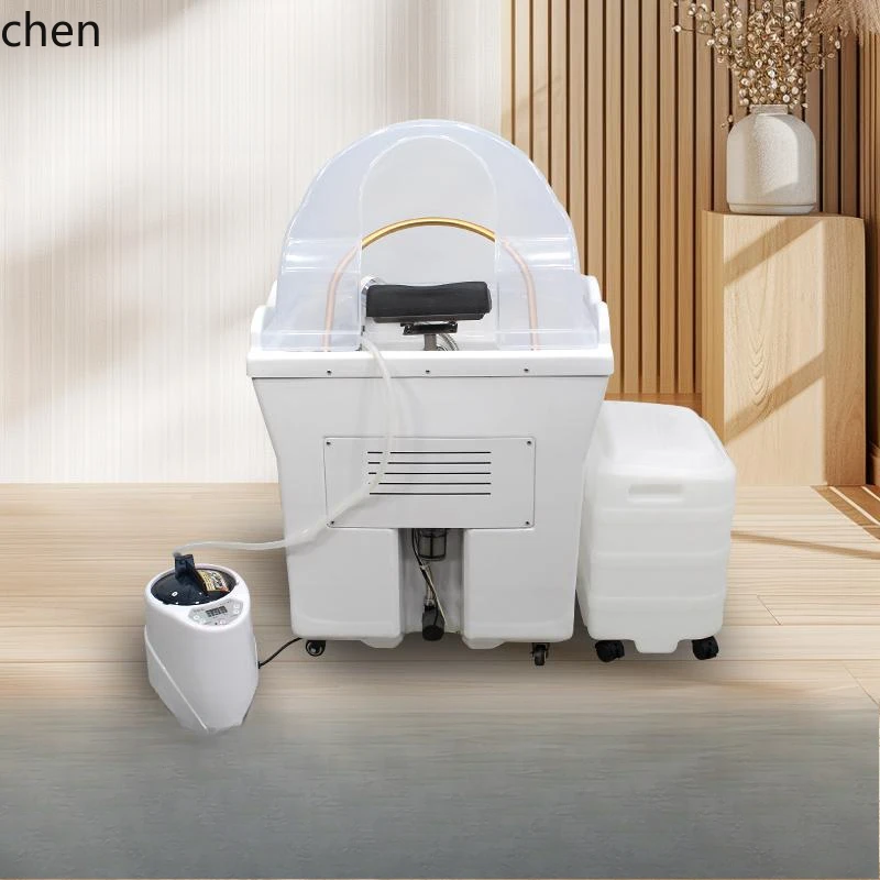 HT removable head treatment road soup with constant temperature water circulation fumigation shampoo bed