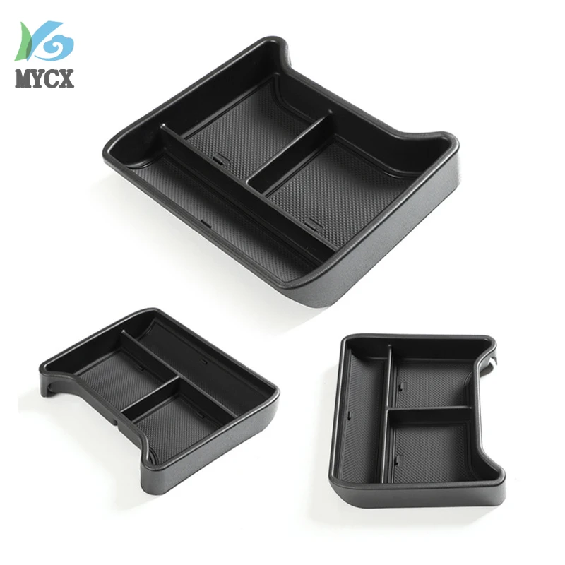 مسند ذراع وحدة التحكم في السيارة صندوق تخزين حاوية سفلي مجدد مناسب لسيارات Volkswagen VW ID.4 ID4 ID 4 CROZZ ملحقات السيارات الداخلية #3