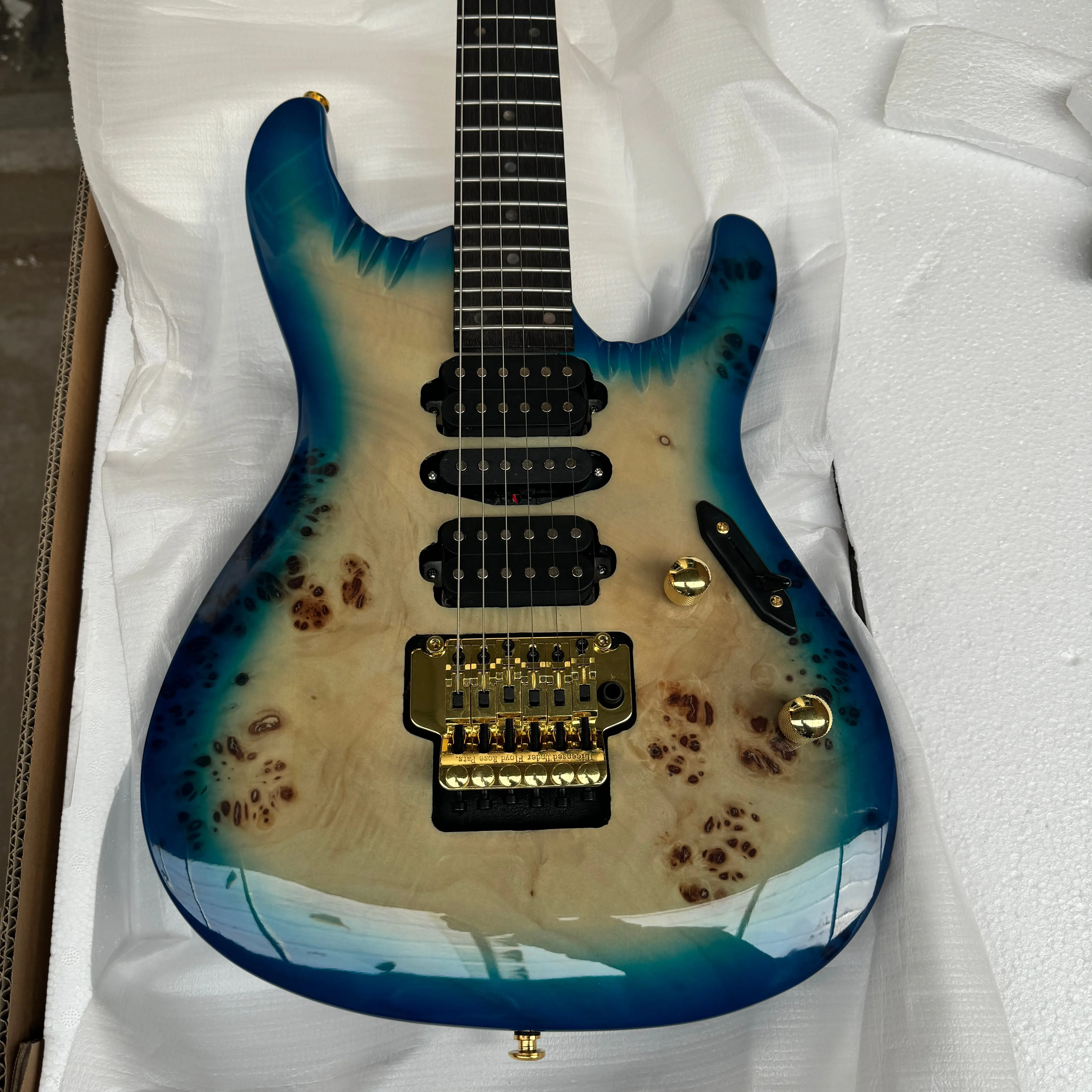 

Электрогитара PRS Blue High Beauty Blues Jazz Pop ручной работы с фиксированным бриджем для рок-музыки, бесплатная доставка