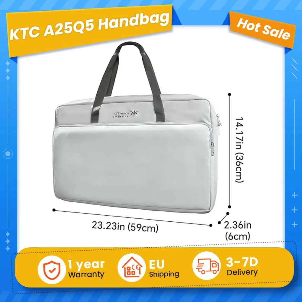 KTC A25Q5, custodia protettiva dedicata per MegPad da 25", compatibile con TV portatile da 25", borsa rigida in poliestere 900D impermeabile con tasca frontale, cinghia per il trasporto e manico