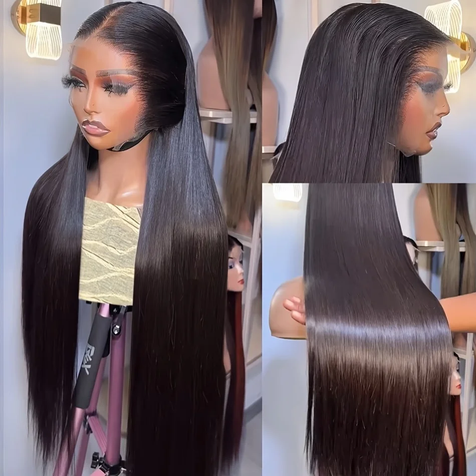 

Straight Human Hair Wigs 13x4 13x6 HD Lace Frontal Wig 200% Density Brazilian Hair 30 40 Inch Lace Front Wigs Pre Plucked