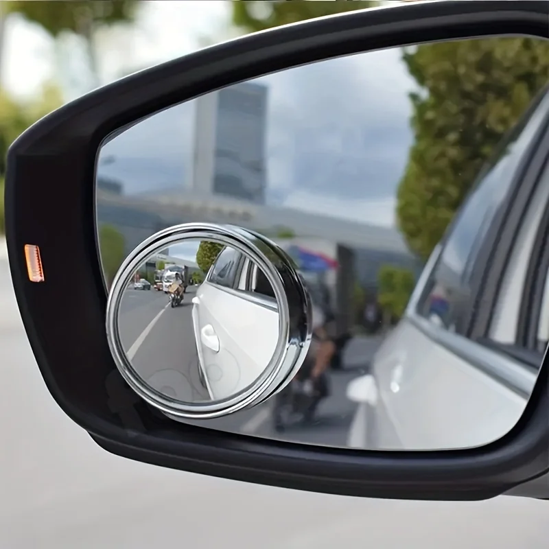2pcs Car Blind Spot Mirror Rearview Mirror Rain Multifunctional 2-in-1 Rain Covering For Rainy Days Expanding View Safety Driv