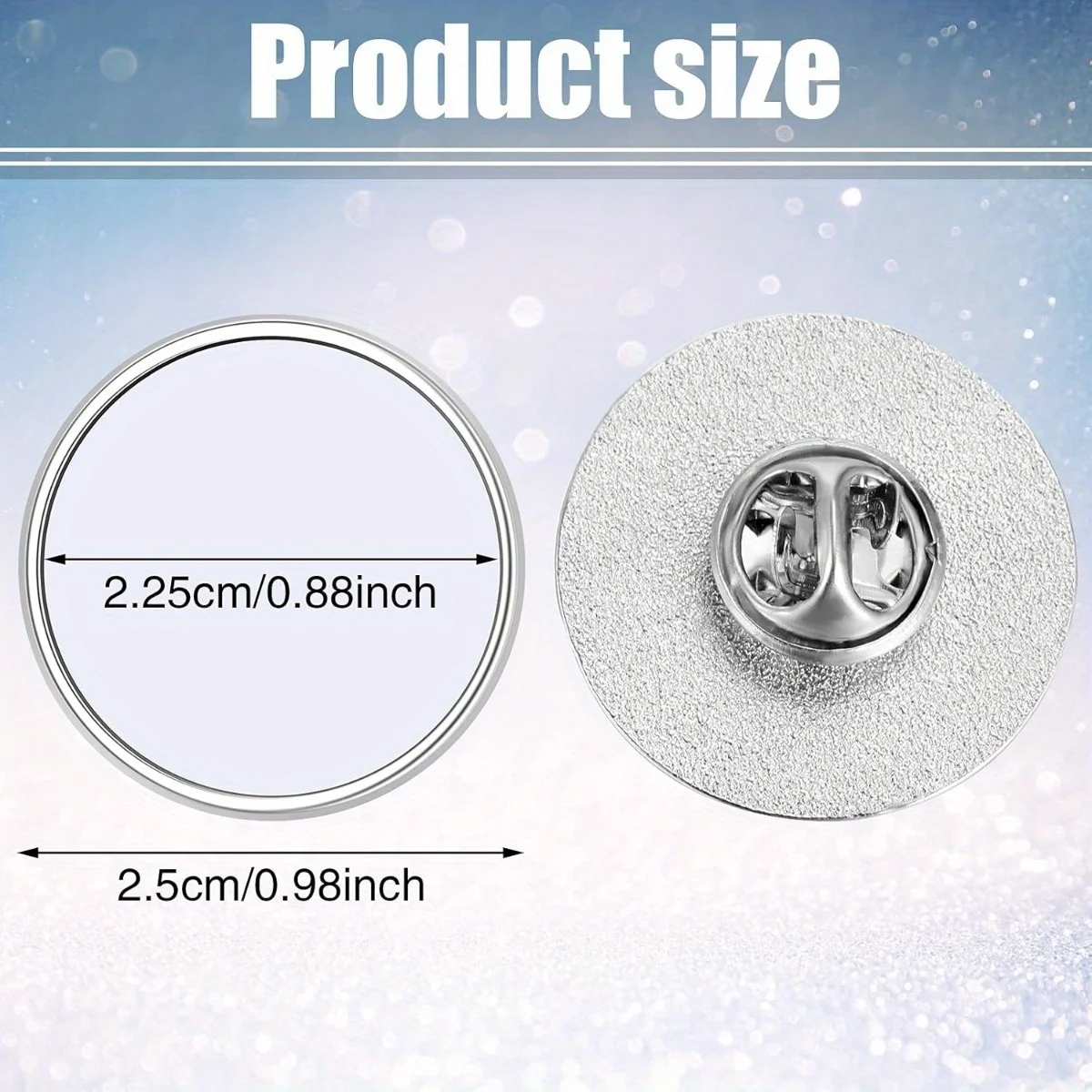 12 Blank Sublimation Pins for Creating Button Badges, Perfect for Projects And School Supplies.