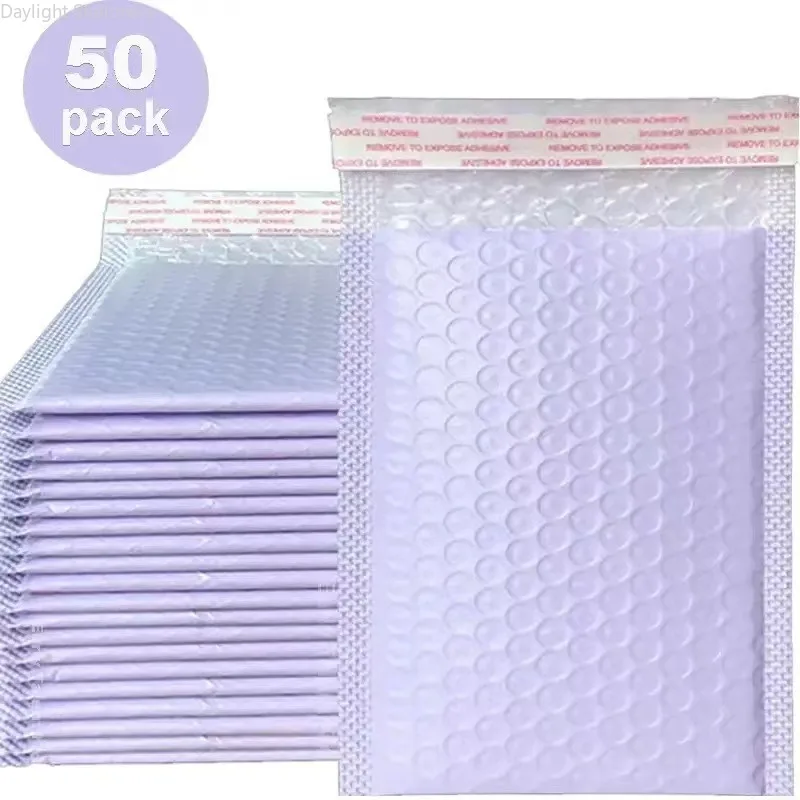 

Pack 50 Bubble Envelopes purple Packing Bags Self-Sealing Filled Envelope Shipping Packaging Anti-Fall Protection