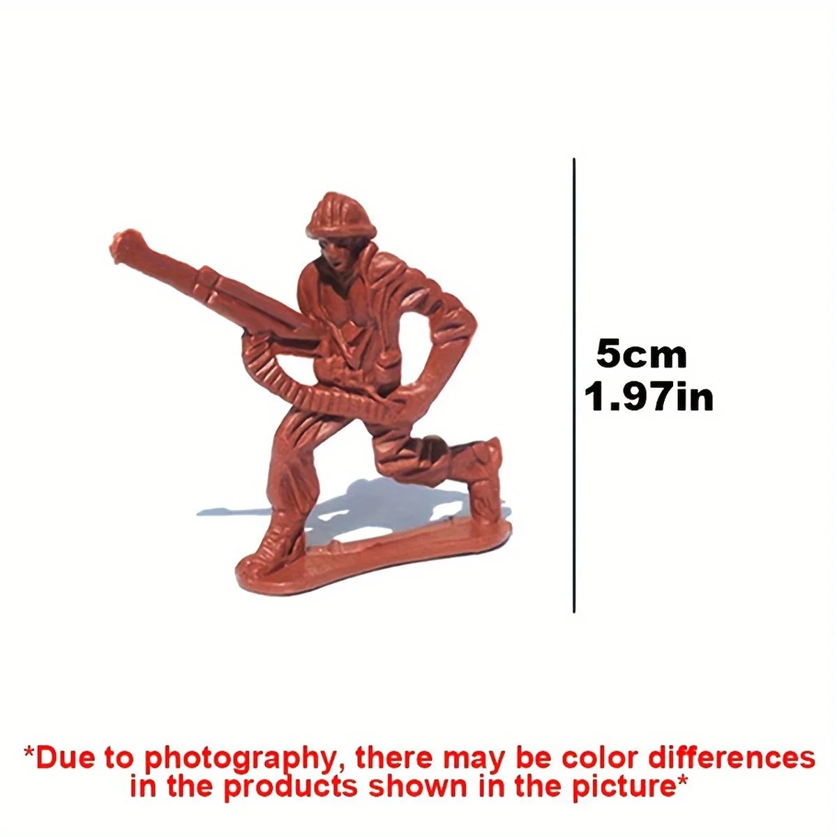30 Stück Kunststoff Armee Männer Actionfiguren 12 verschiedene Posen Soldat Modell Set 1,97 Zoll Rot Grün Gelb Blau Armee Männer ZSY – Detail 2